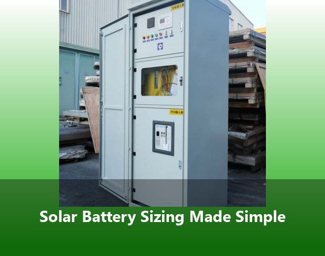 Solar Battery Sizing Made Simple
